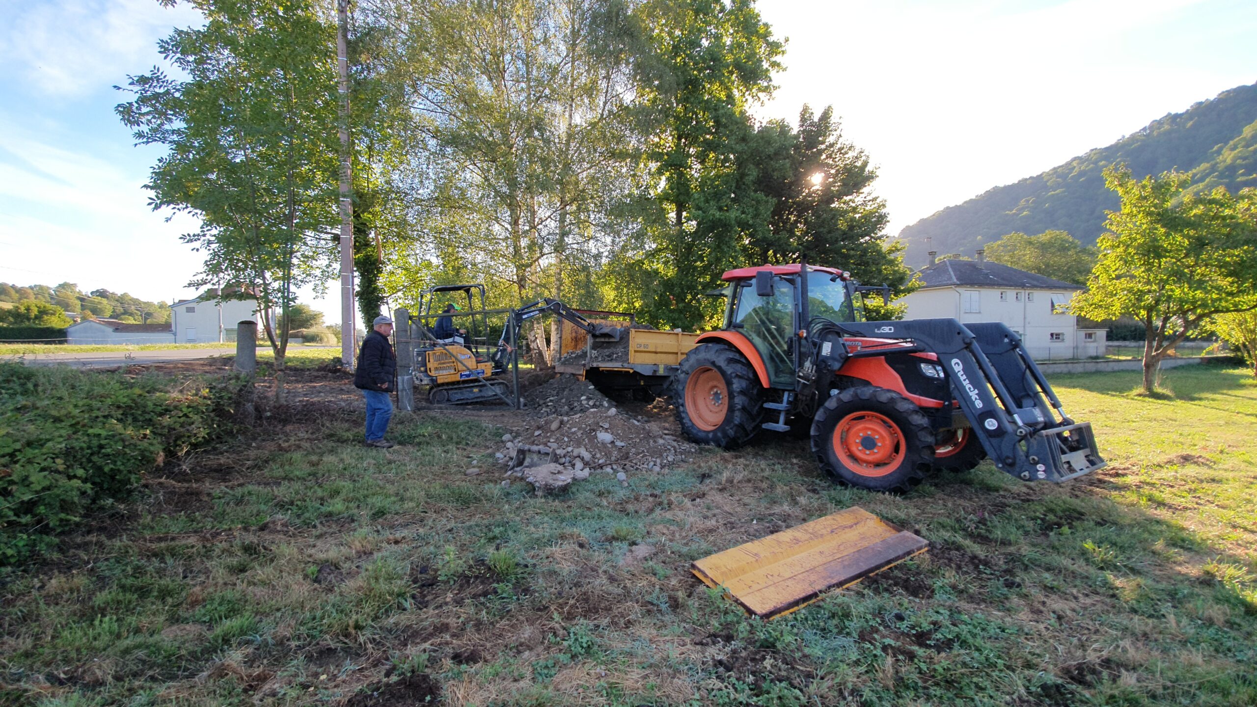 Accès temporaire pour les travaux