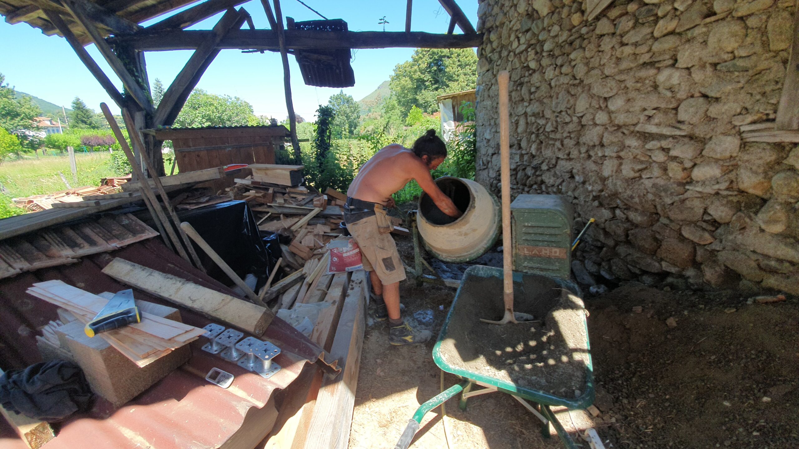 Fondation pour l’escalier d’acèss à la maison